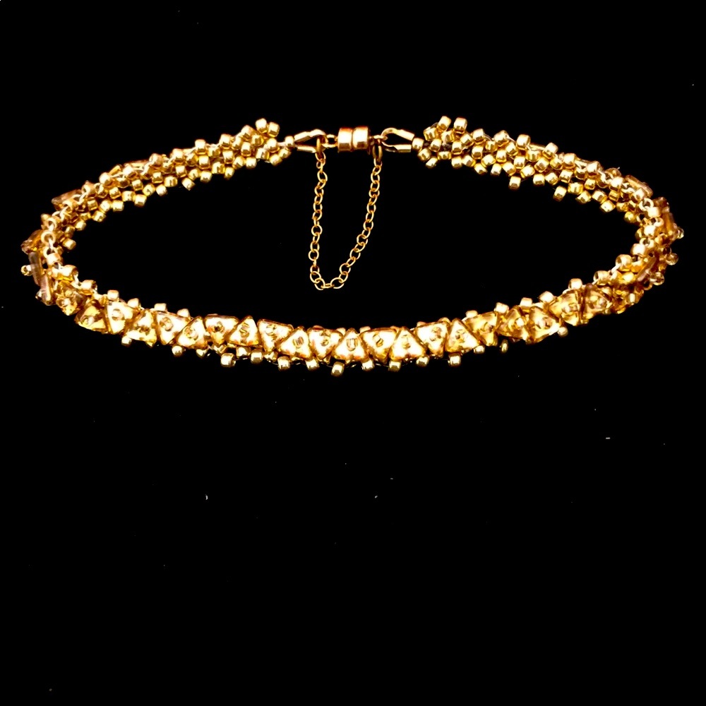 SJC Gold Triangles Bracelet, 14 ktGF Clasp